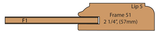 Cross section of the Beverly Kitchen Cabinet Door